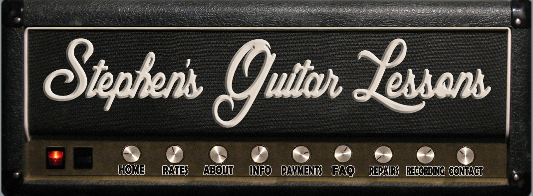 Stephen's Guitar Lessons; guitar amp header