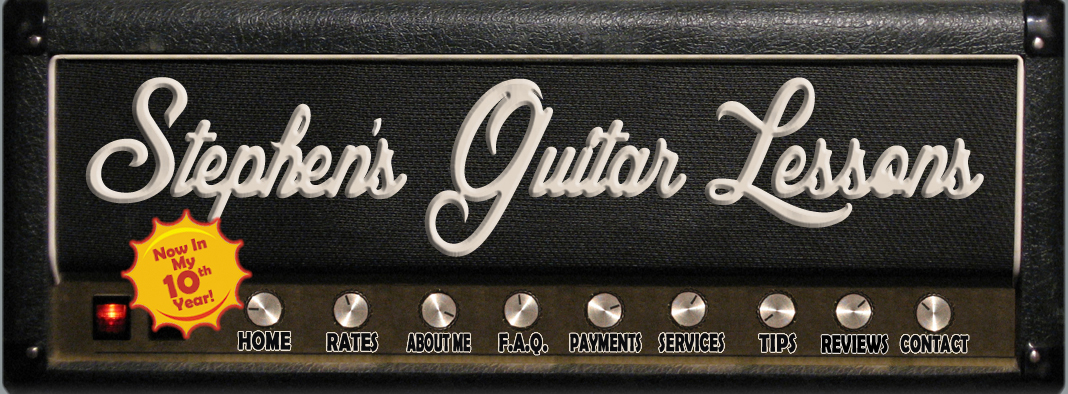 Stephen's Guitar Lessons; guitar amp header